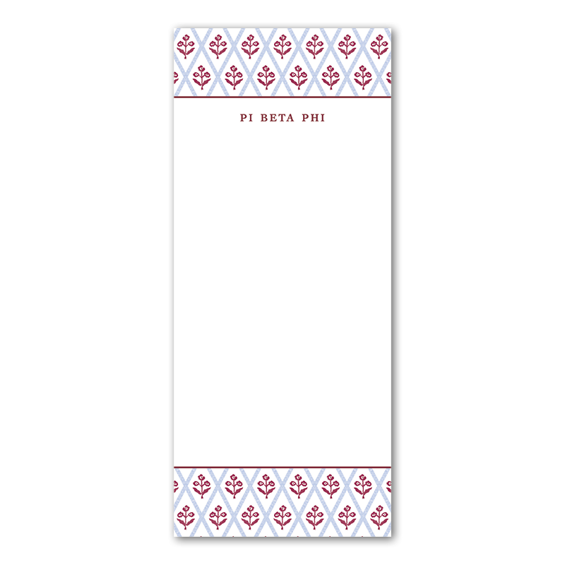 Pi Beta Phi Skinny Notepad