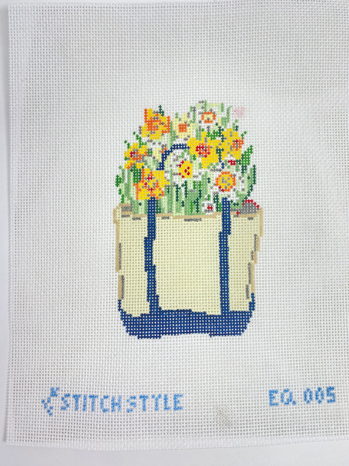 Daffodil Boat Tote Needlepoint Canvas