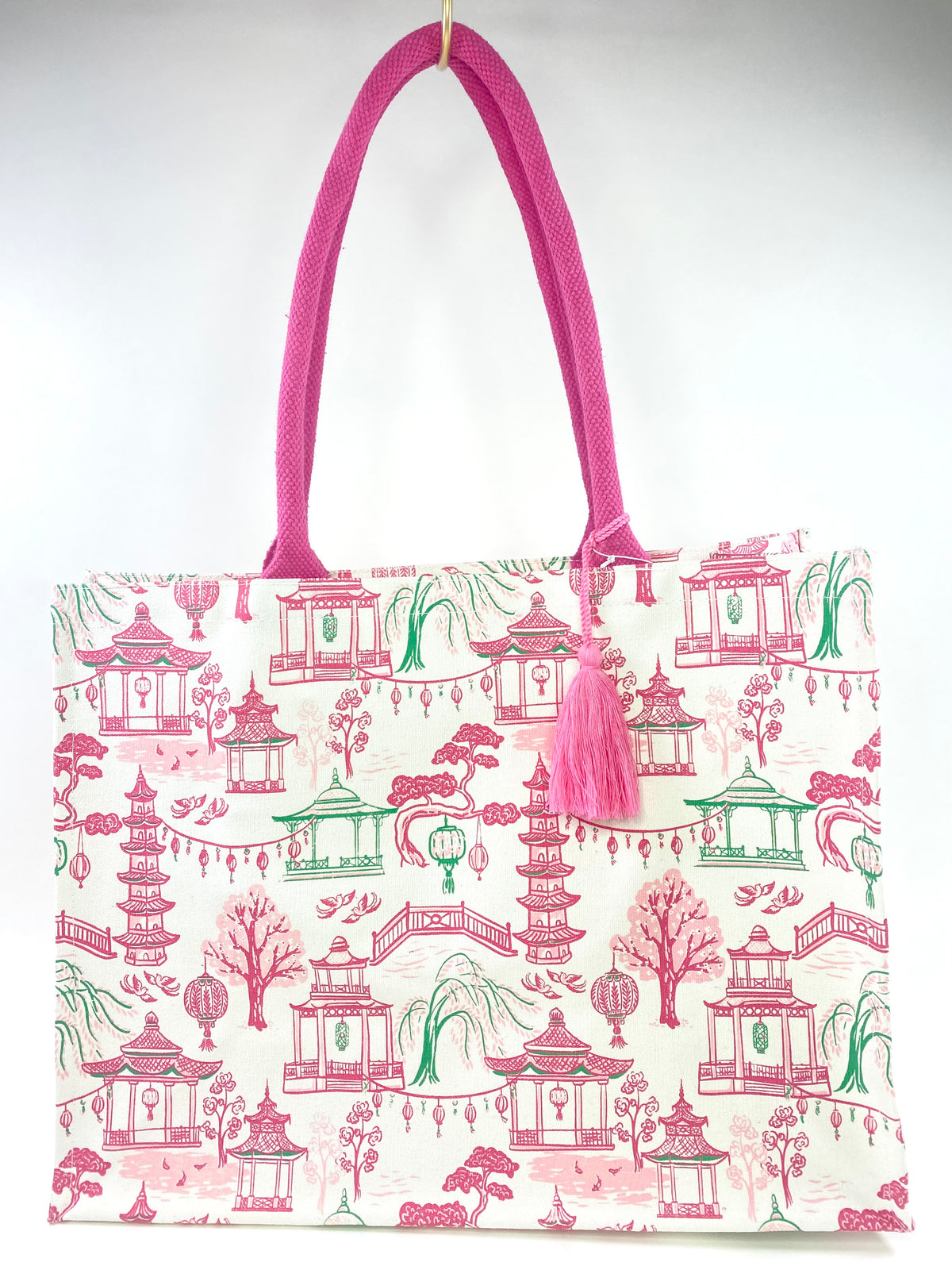 Mahjong Block Print Tote Bag