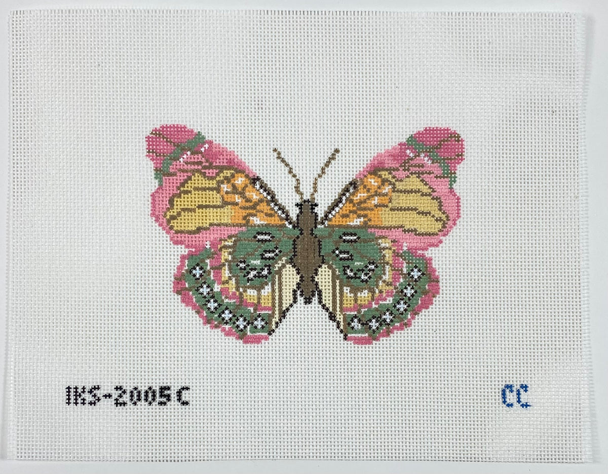 BUTTERFLY ORNAMENT - PINK & GREEEN