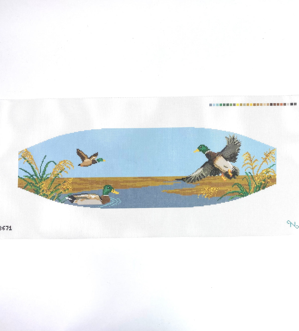 Mallard Ducks Cummerbund Needlepoint