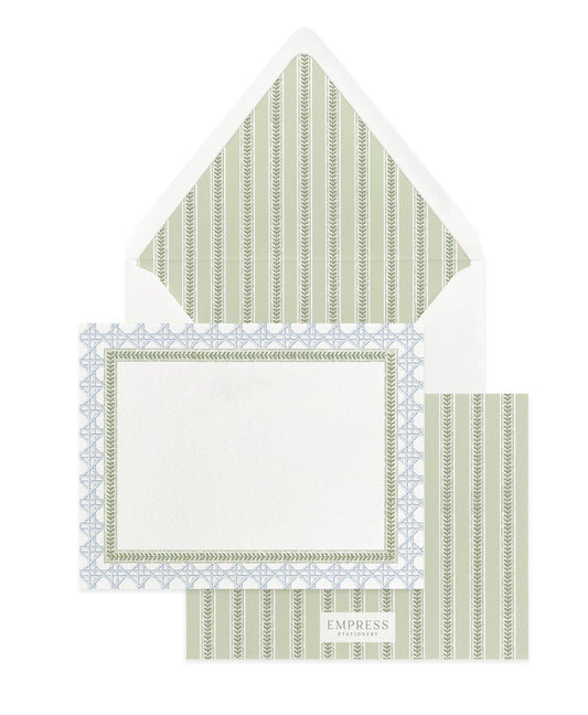 Rattan & Stripe Note Card Set 
