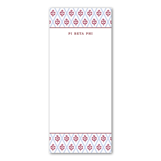 Pi Beta Phi Skinny Notepad