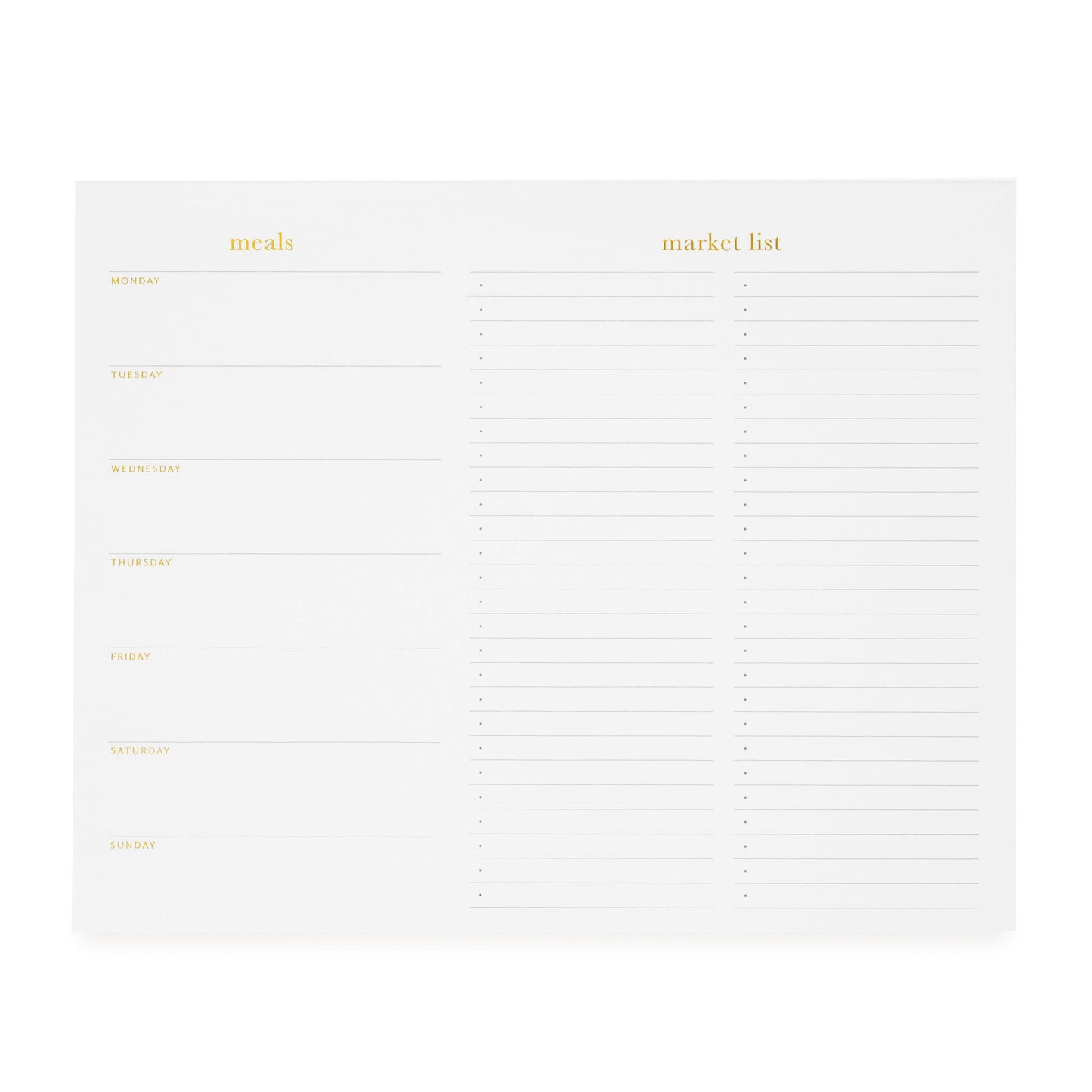The Dinner Plan Notepad