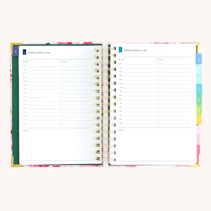 2026-2027 Spiral Daily Simplified Planner - Blush Hydrangea