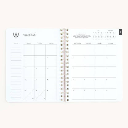 2026-2027 Large Softcover Weekly Simplified Planner - Misty Meadow