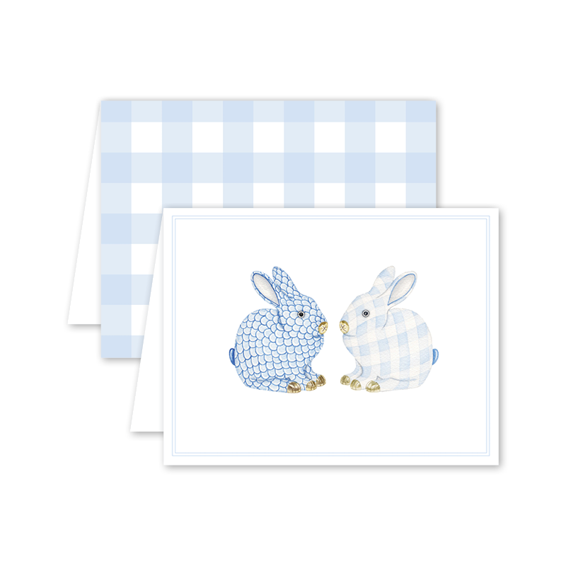 Porcelain Bunnies Blue