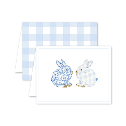 Porcelain Bunnies Blue