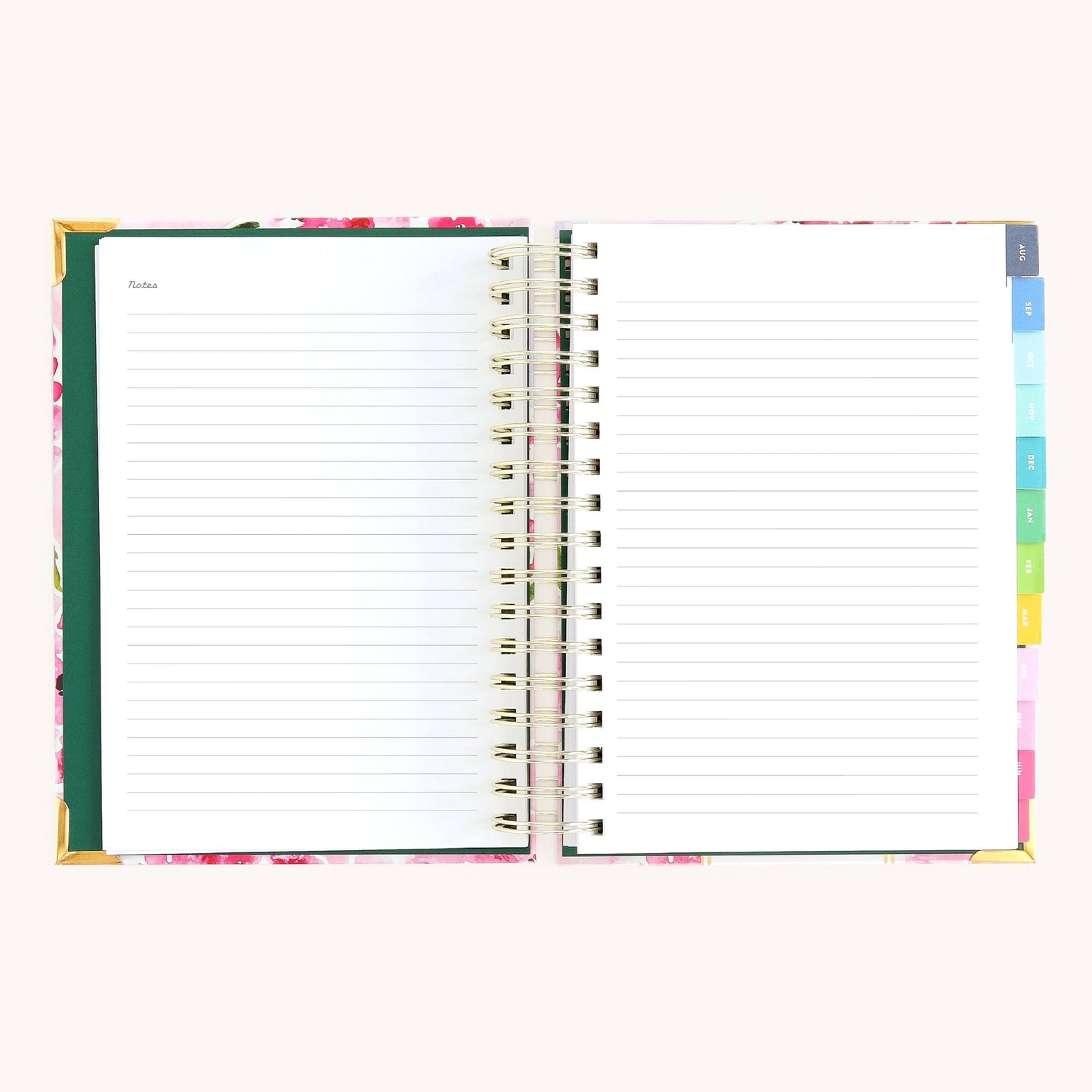 2026-2027 Spiral Daily Simplified Planner - Blush Hydrangea