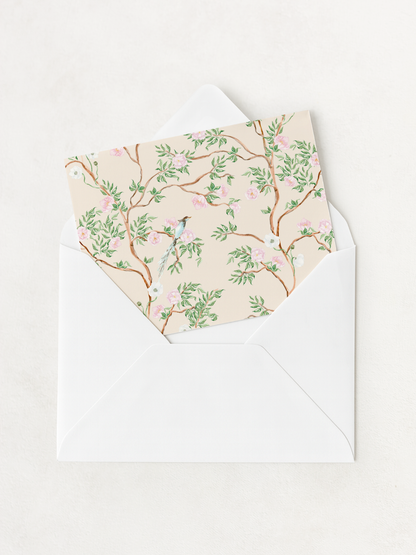 Blush Chinoiserie Notecards | Set of 8