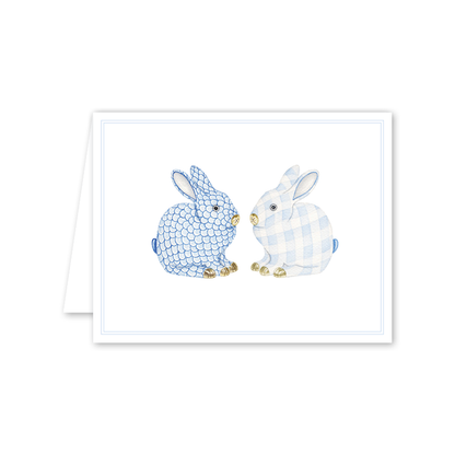Porcelain Bunnies Blue