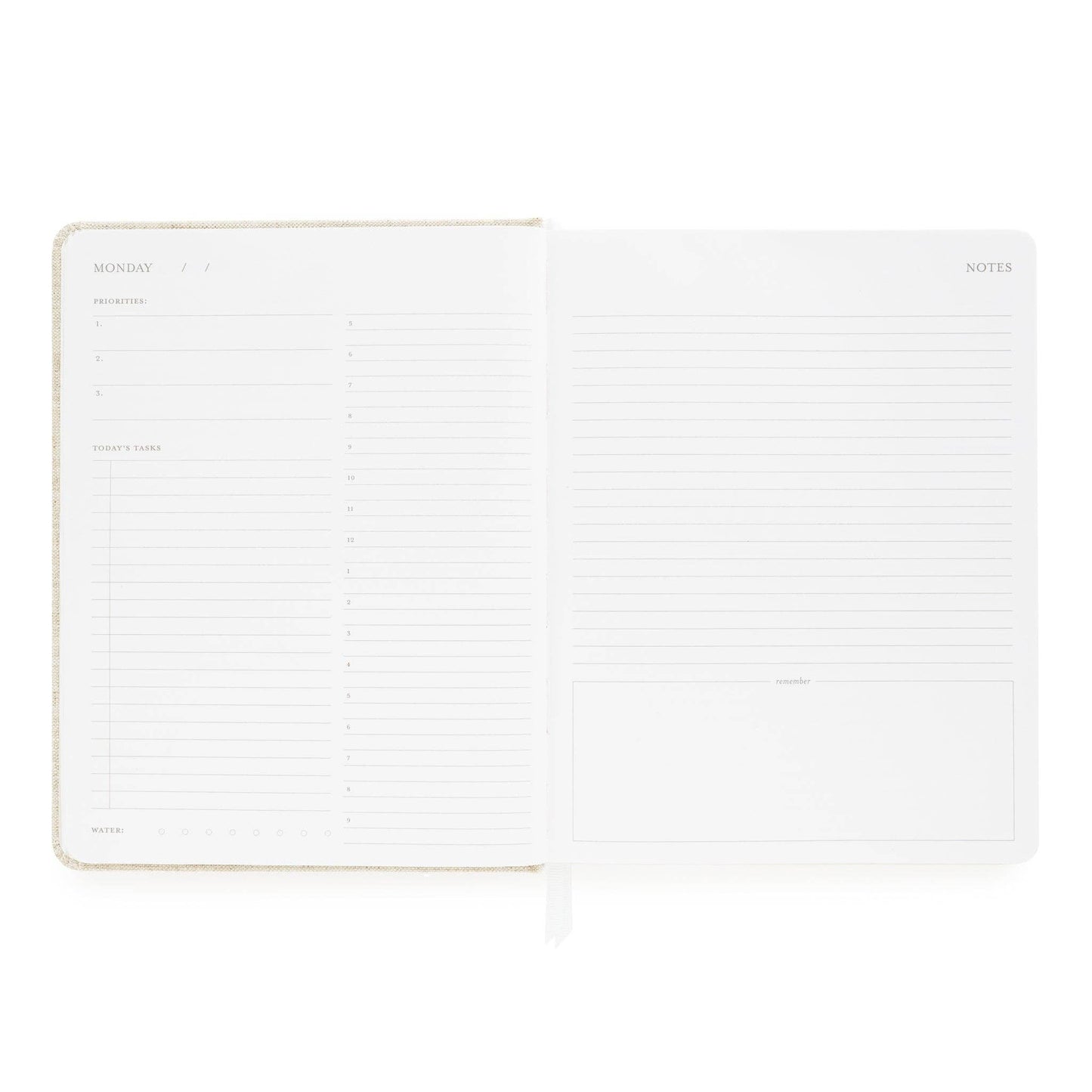 Undated Daily Planner, Sage