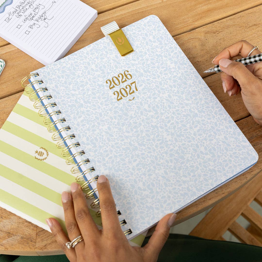2026-2027 Large Softcover Weekly Simplified Planner - Misty Meadow