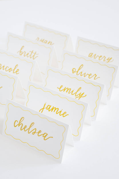Gold Border Place Card set of 10