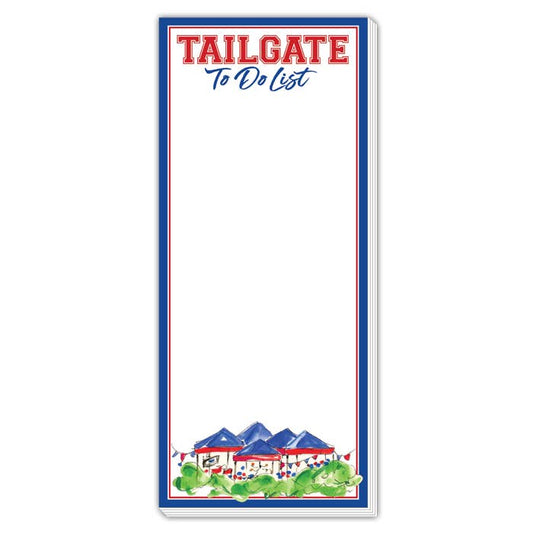 Red and Blue Tailgate To Do List Skinny Notepad