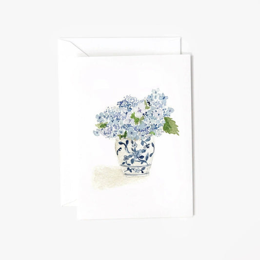 Hydrangea bouquet mini enclosure notecard