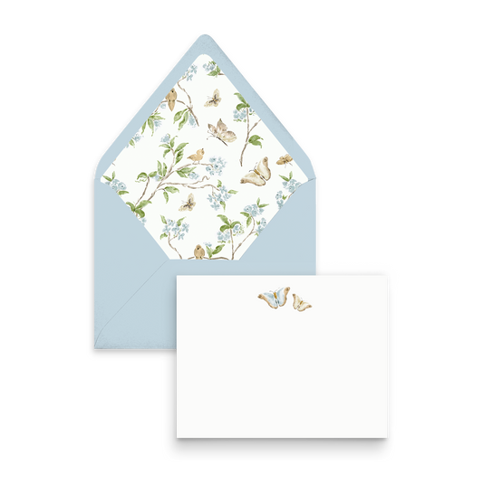 Botanical Sanctuary Butterflies Luxe Lined Stationery Set