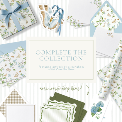 Botanical Sanctuary Butterflies Luxe Lined Stationery Set