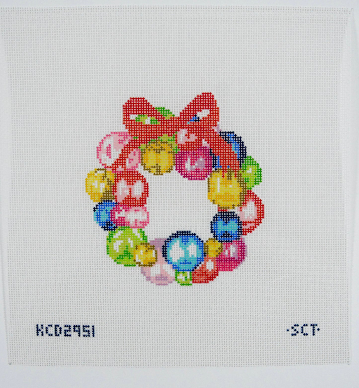 Mini Glass Ornament Wreath