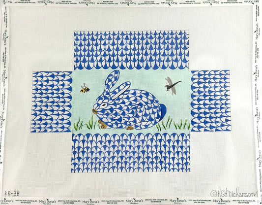 Fishnet Bunny in the Grass with Bee & Dragon  Brick