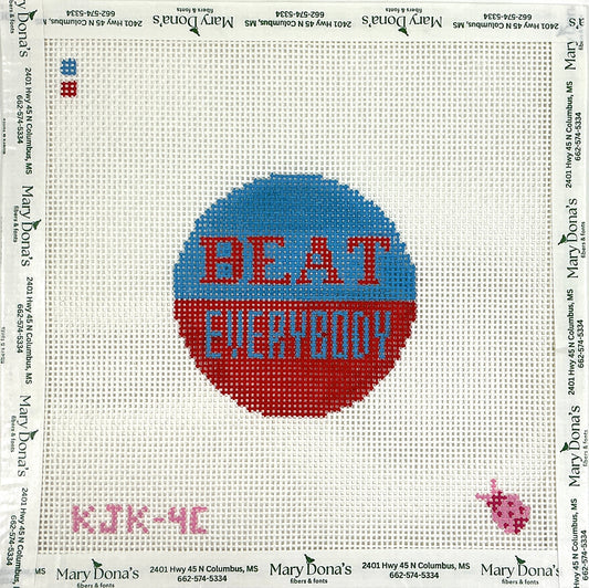 "Beat Everybody" Blue and Red