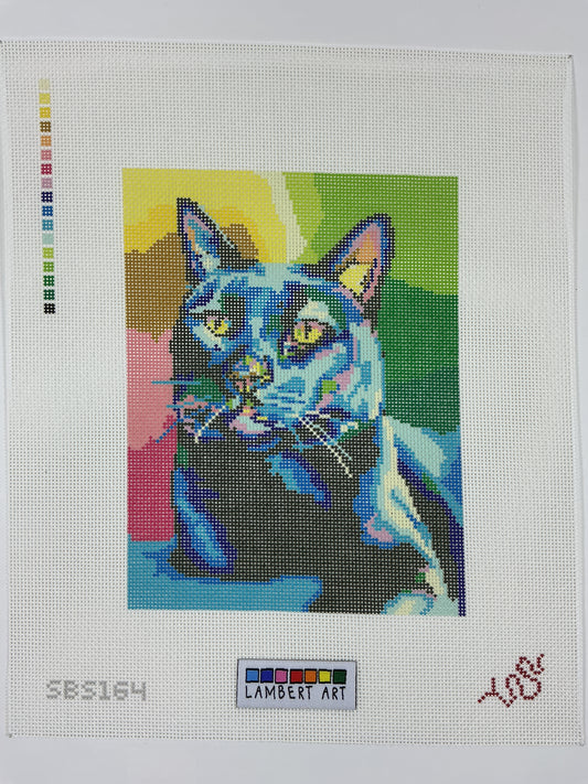 Lambert Art Black Cat Portrait Hand Painted
