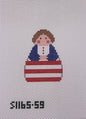 Red White Stripe with Blue Angel