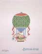 Green and Blue Hot Air Balloon with Giraffe