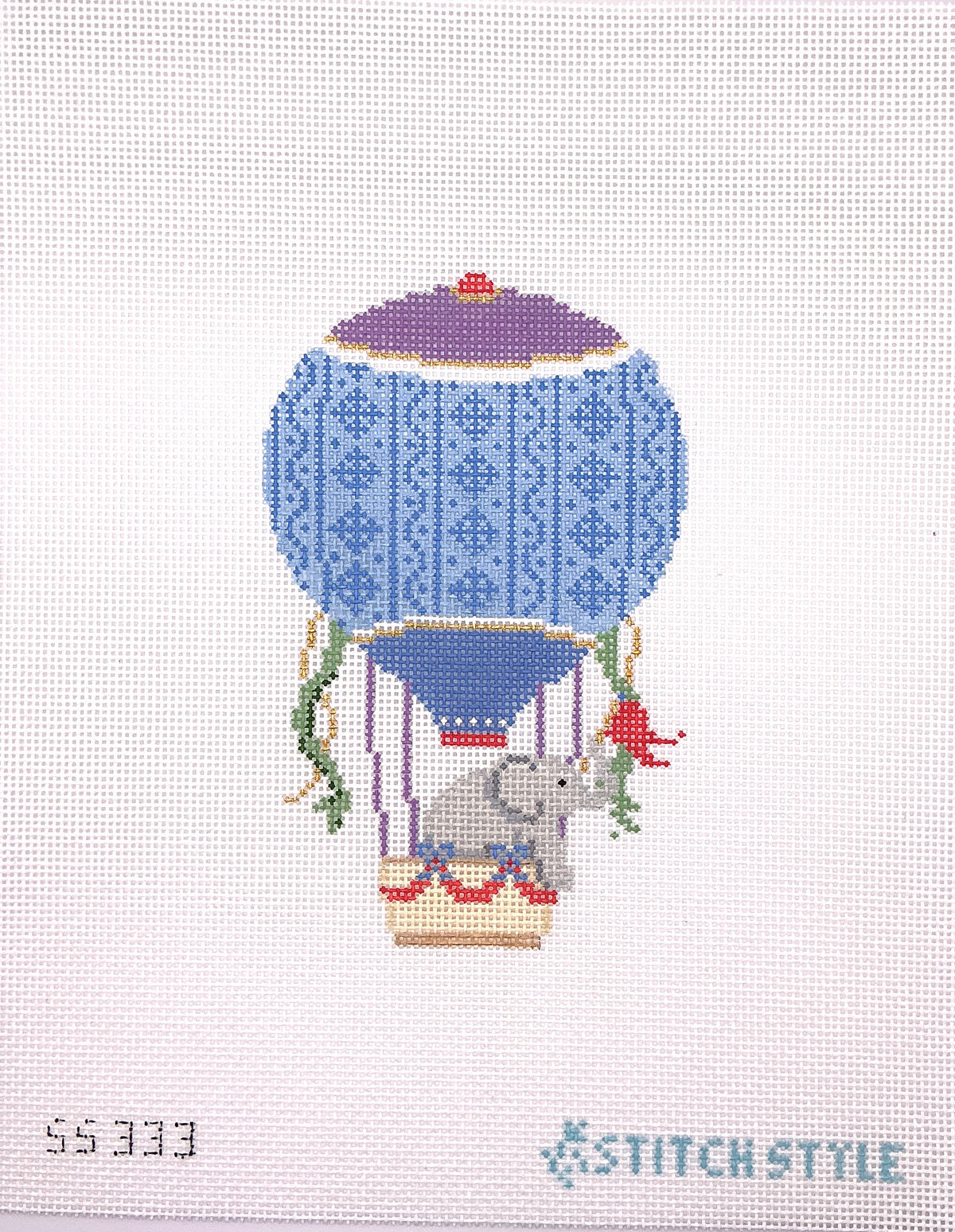 Blue and Purple Hot Air Balloon Elephant