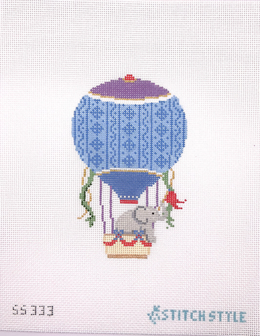 Blue and Purple Hot Air Balloon Elephant
