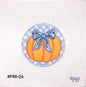 Gingham Pumpkin Round - Blue