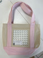 Self finishing Small Canvas Tote Pink