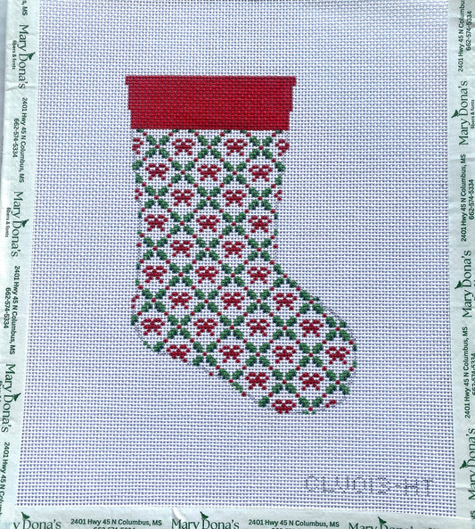 Holiday Trellis Mini Stocking