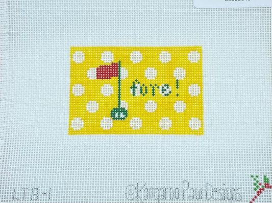 2 x 3 Yellow w/dots-Fore!