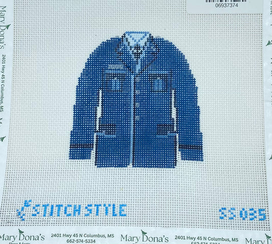 Air Force Dress Uniform Needlepoint Canvas
