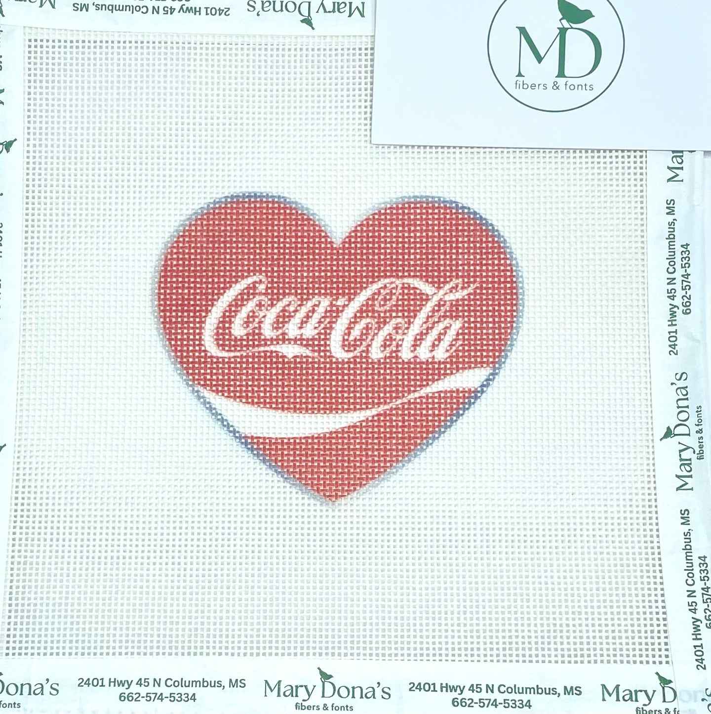Coca-Cola® Heart Needlepoint Canvas