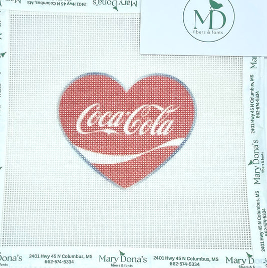 Coca-Cola® Heart Needlepoint Canvas