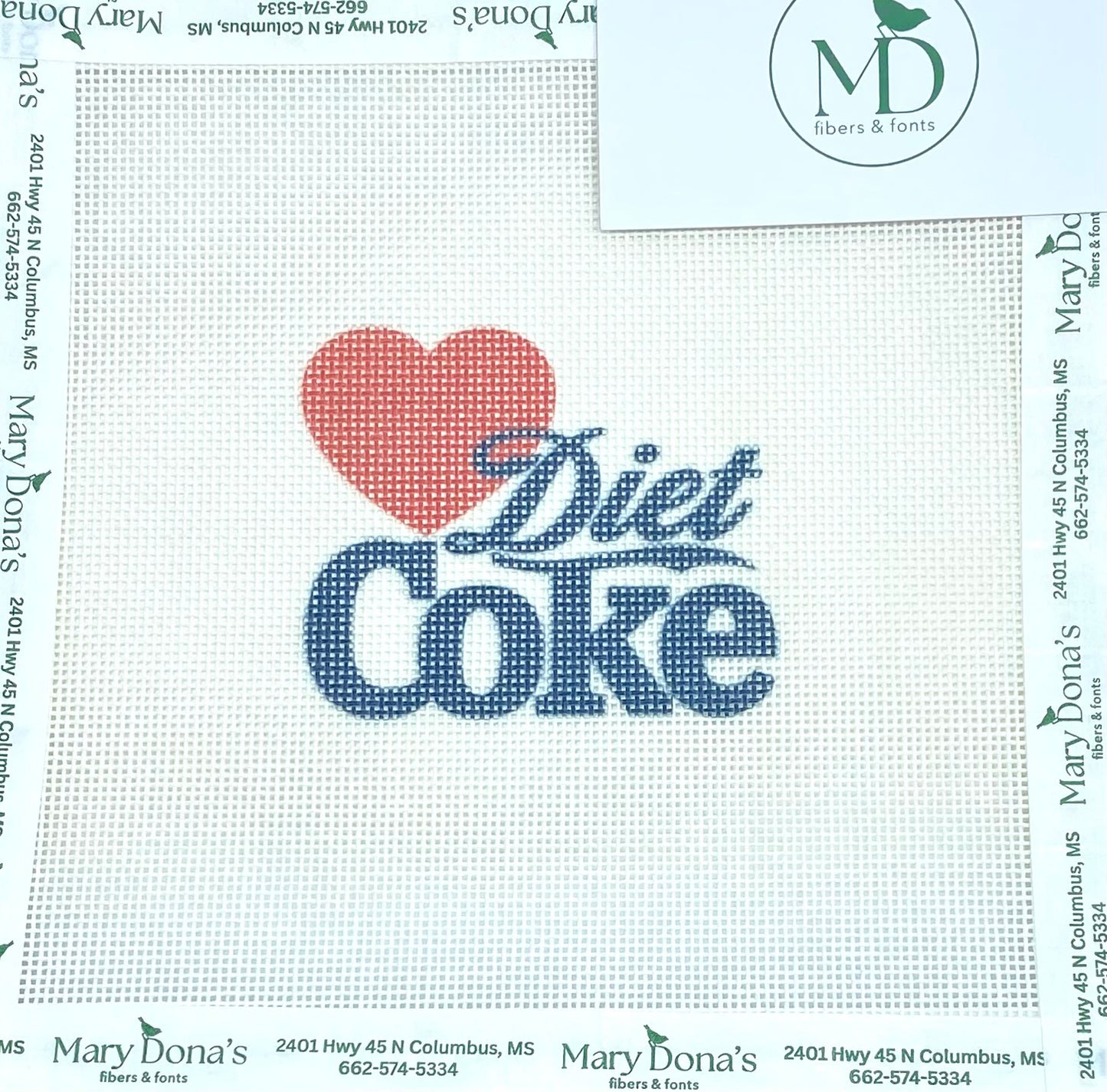 Coca-Cola® Heart Needlepoint Canvas