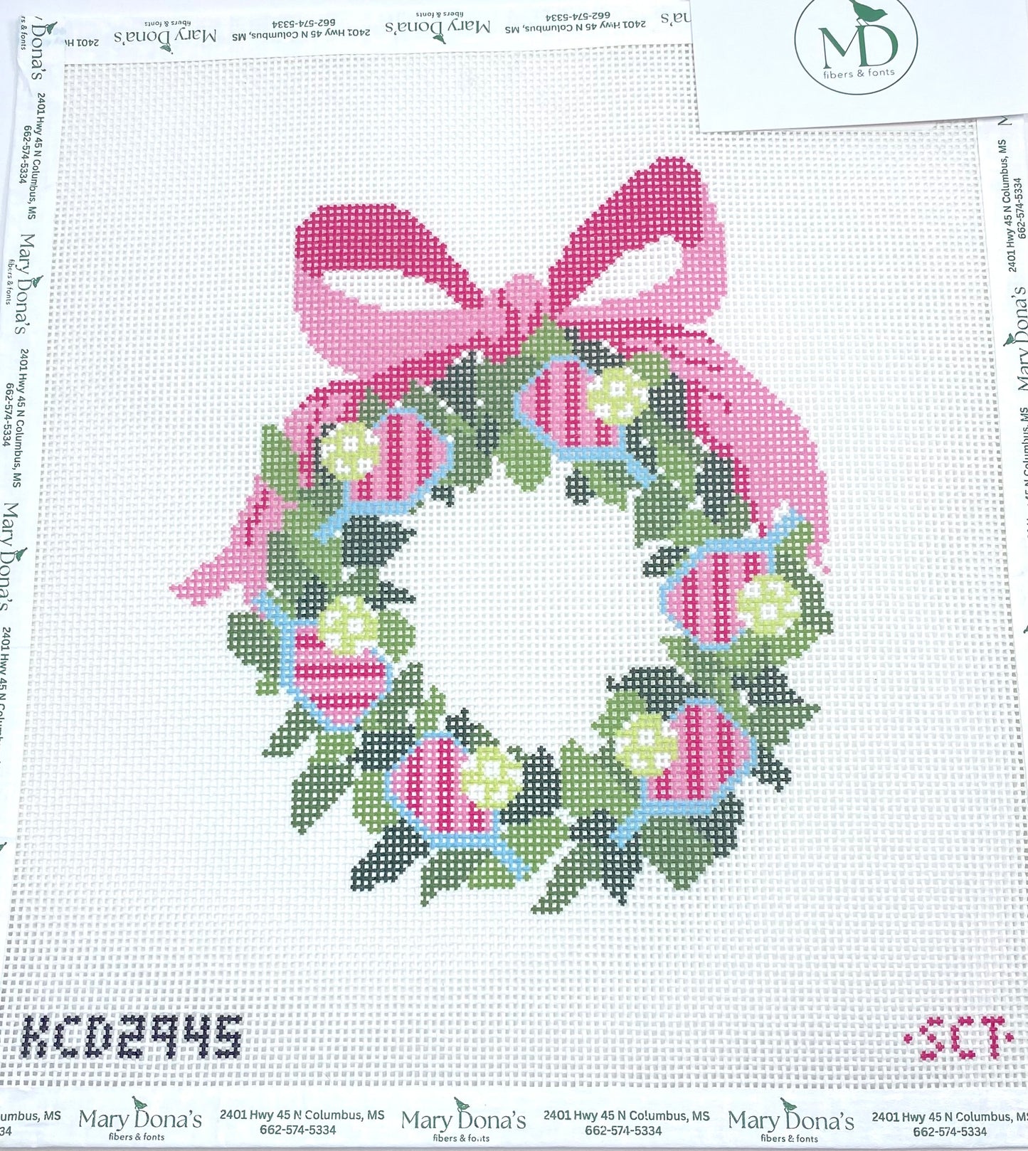 Pickleball Wreath Printed Canvas
