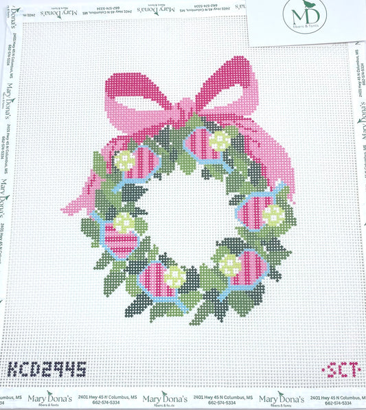 Pickleball Wreath Printed Canvas