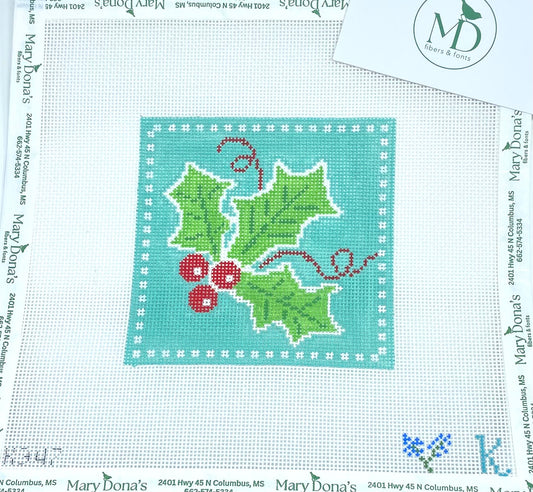 Holly Coaster - Teal