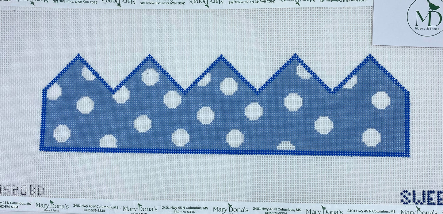 Birthday Crown-Blue Dots