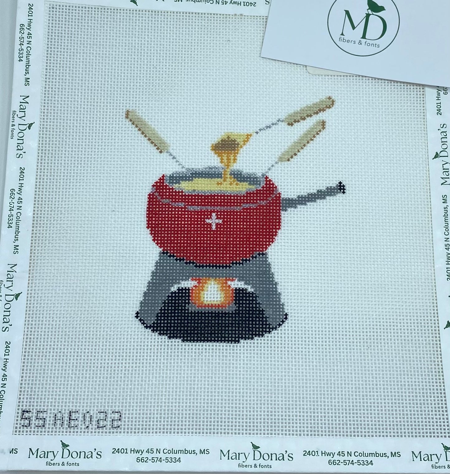 Swiss Fondue Needlepoint Canvas