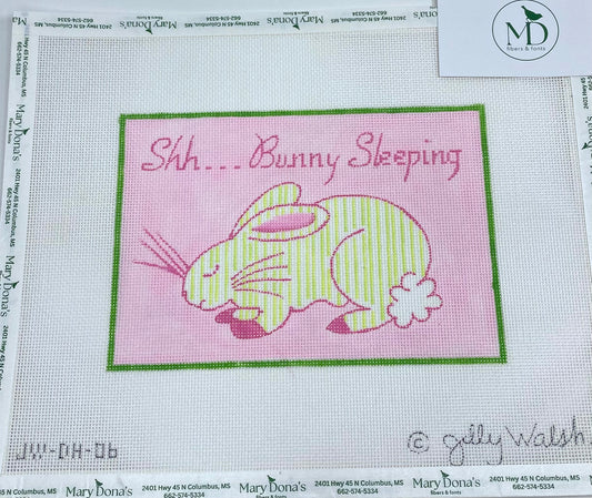 Shh Bunny Sleeping Pink