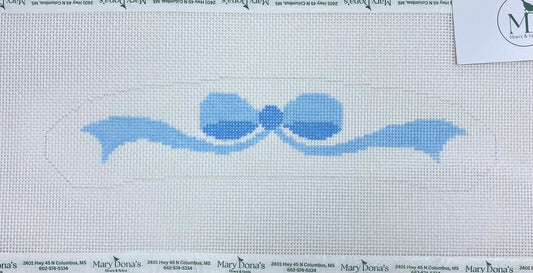 Blue Bow Baby Hanger Needlepoint Canvas