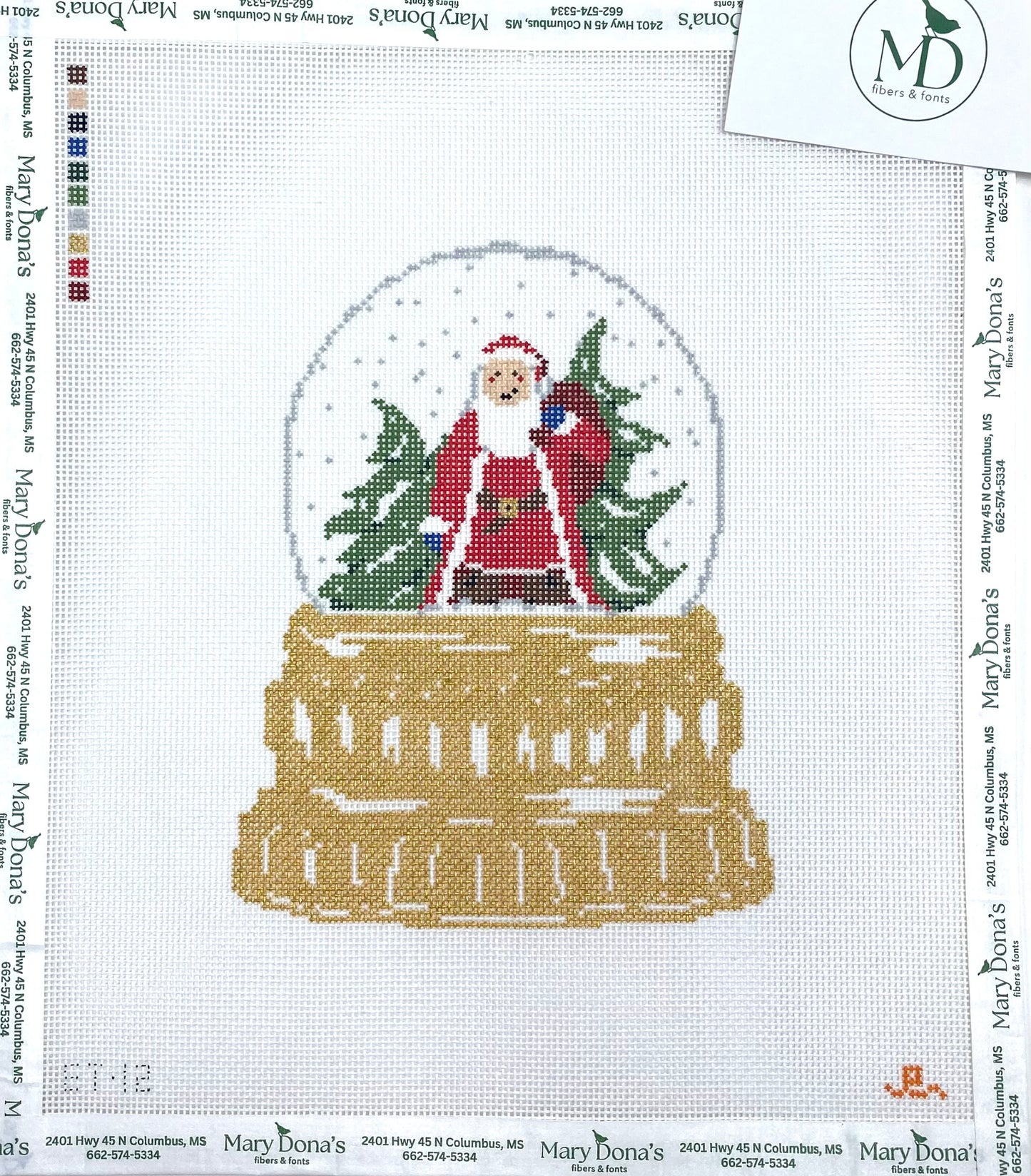 Santa Snow Globe Canvas