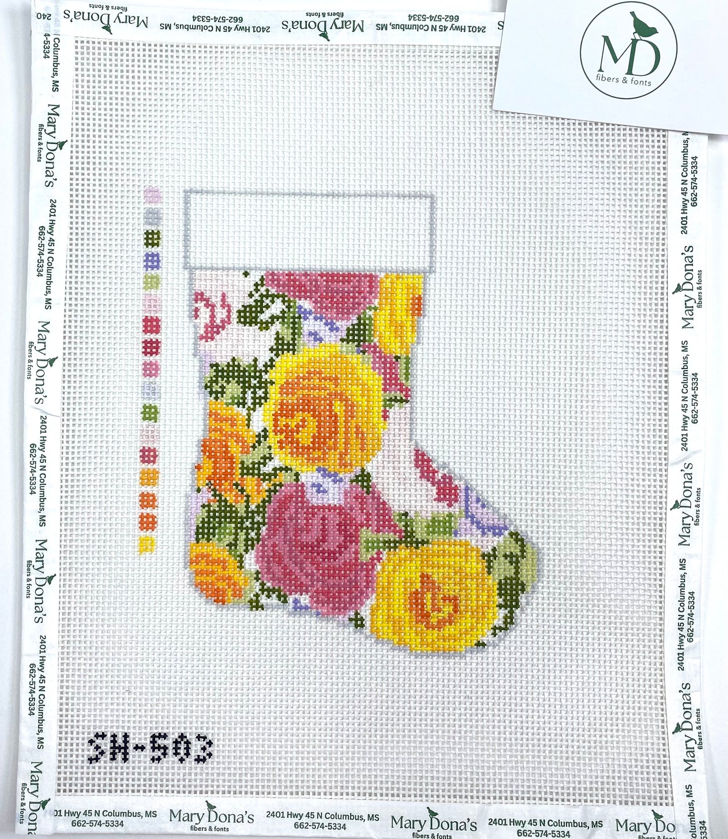 Grandma's Roses Mini Stocking