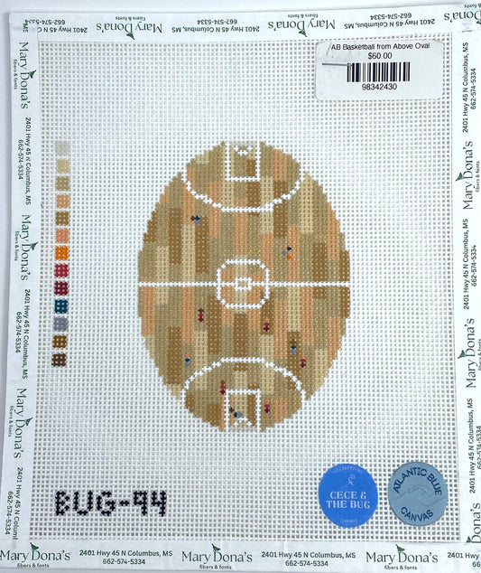 Basketball from Above Oval