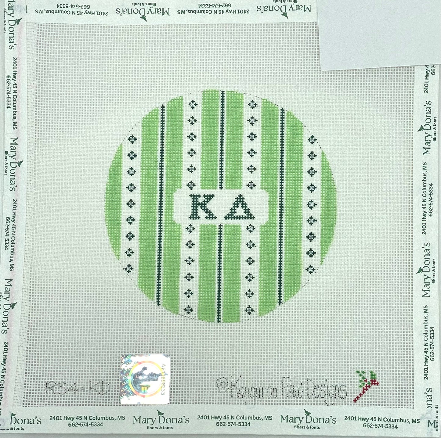Large Retro Stripe round-Kappa Delta