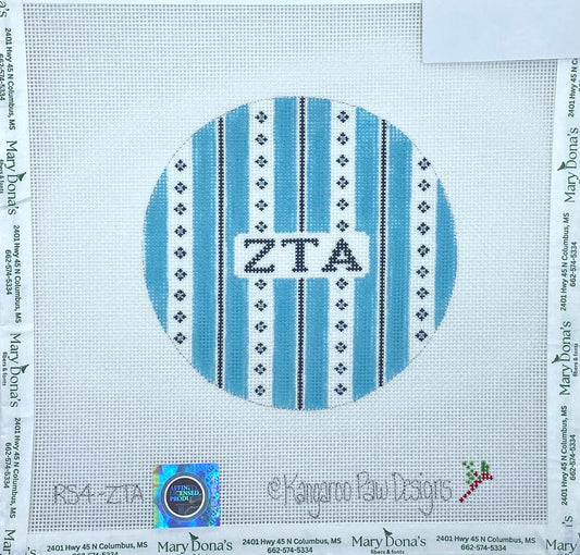 Large Retro Stripe round-Zeta Tau Alpha